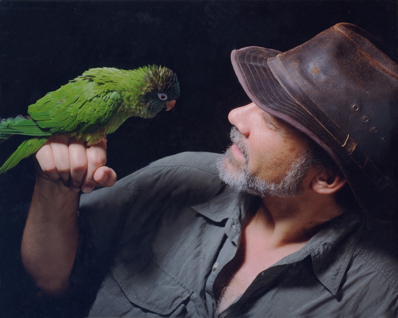 Craig and his parrot, Inca